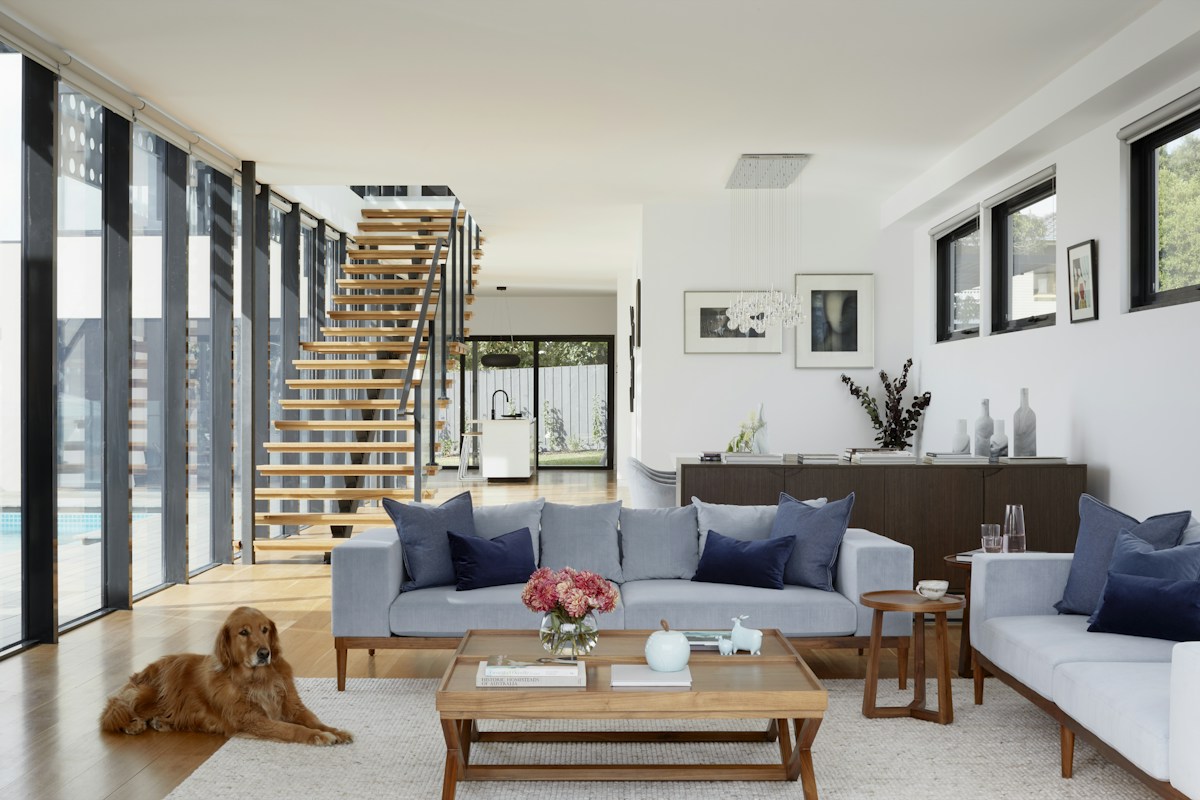 Inviting contemporary kitchen and dining space — stock inspiration photo